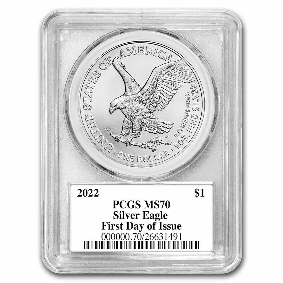 2022 American Silver Eagle MS-70 PCGS (FDI, Black Label) | eBay